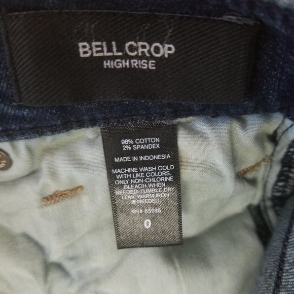Express High Rise Bell Crop Jeans Size 0 NWT! - Picture 4 of 10
